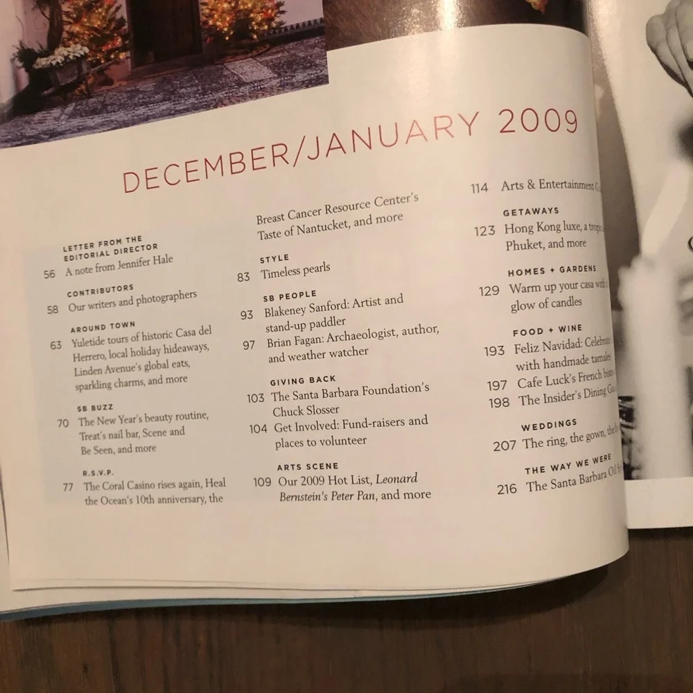 Santa Barbara Magazine Collection set of 3 Dec/Jan 09, Oct/Nov ‘10, Jan/Feb ‘11